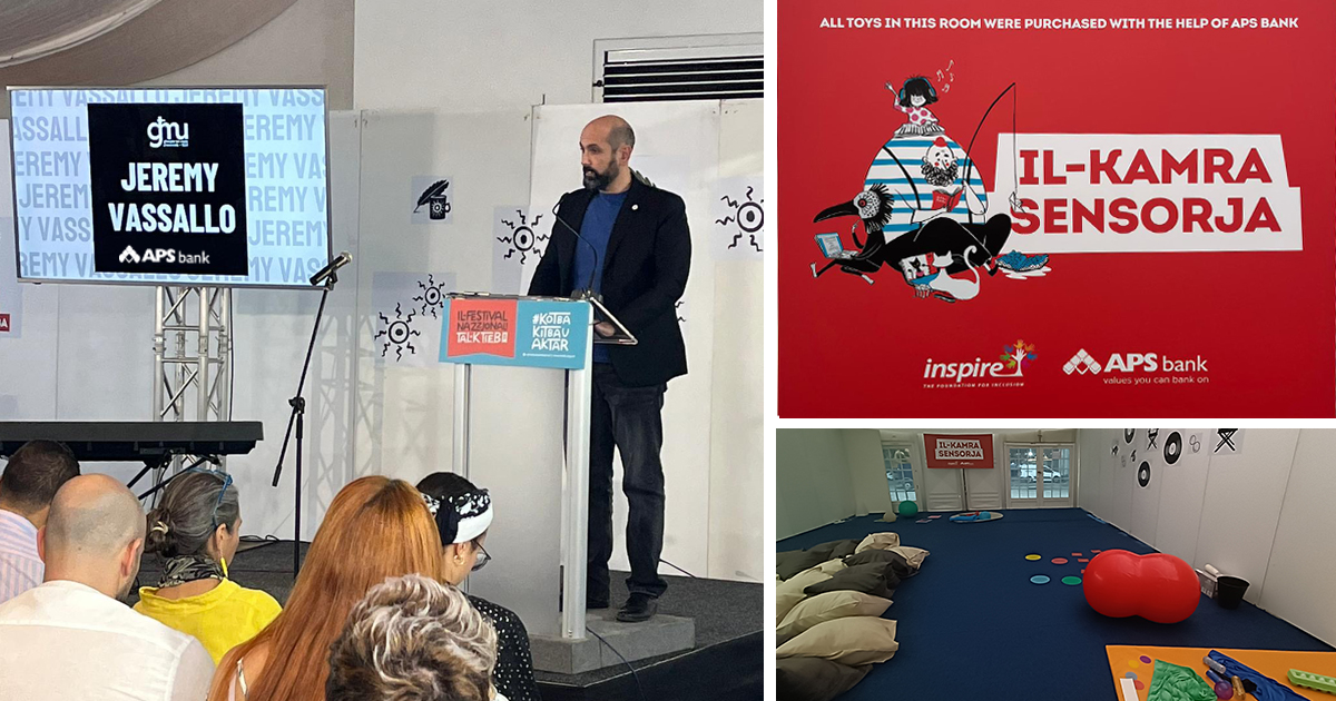 APS Bank supports Leħen il-Malti and Il-Kamra Sensorja at the Malta Book Festival