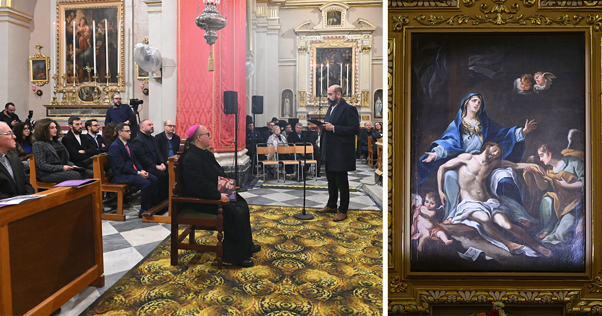 Francesco Zahra painting restored with APS Bank support
