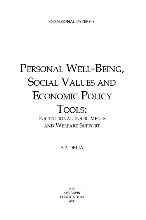 2009-Occasional-Papers-8-Personal-Well-Being-Social-Values-and-Economic-Policy-Tools-Institutional-Instruments-and-Welfare-Support_Page_01